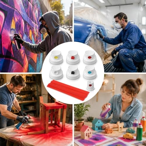 15Pcs Spray Can Nozzles 21Pcs Extension Tubes Kit Universal Spray Paint Caps for Female Cans Tips Adapter Set for Graffiti Auto Repair DIY Art and Home Improvement — view 4