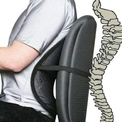MantraRaj Mesh Back Support | Mesh Lumbar Support Cushion Air Flow Chair Back Support With Elastic Strap Back Rest for Travel Home School Car Office Chair Car Seat Back Pain Relief — view 4