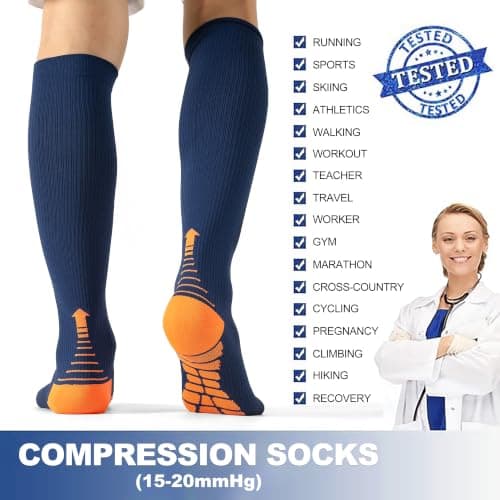 BISOUSOX Compression Socks for Men and Women 15-20 mmHg — view 3
