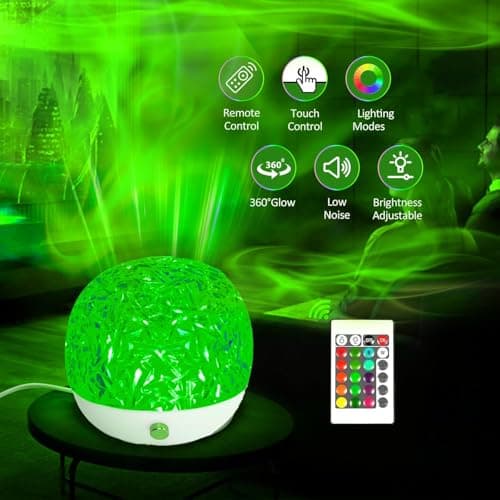 ZuzongBaoYou 16 Colour LED Ripple Projector Lamp with Remote Control, Dimmable Ambient Mood Light, 360° Wave Effect Night Light for Bedroom, Living Room, Parties & Home Décor — view 5