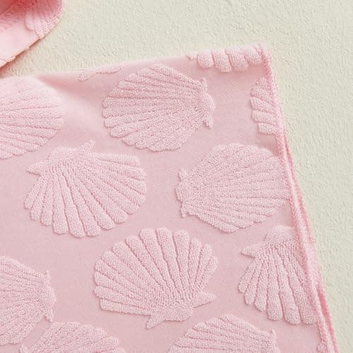 Niceyoeuk Baby Hooded Swimming Poncho Towels Changing Robe Towelling Beach Cover Up (Pink, 6-12 Months) — view 6