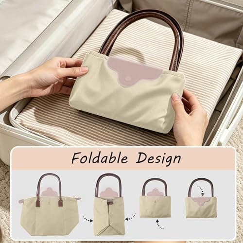 ZhengYue Nylon Tote Bags for Women with Zip Large Foldable Womens Handbags — view 5