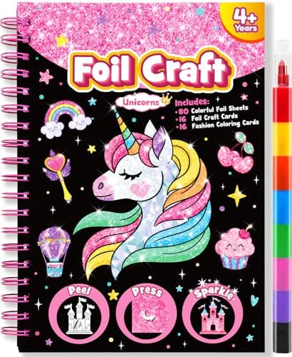 LIKYMO Foil Art - Foil Craft, Birthday Presents Craft Kits for Kids