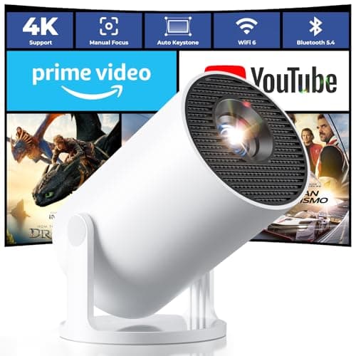 [Built-in Apps & 2026 Upgraded] Mini Projector 4K 1080P Support