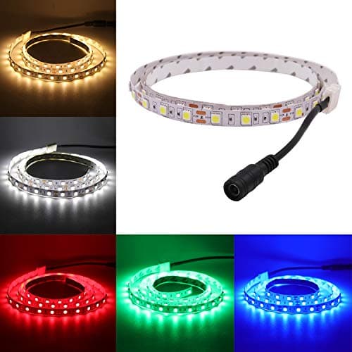 GQL 12V Flexible LED Strip with Switch, 3 m Waterproof 5050 60leds/m Rope Light Blue Ribbon Self-adhesiveTape BackUK Plug Power Adapter Indoor Outside Decor — view 5