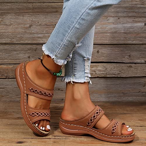WILLBEST summer slippers men waterproof walking trainers summer snow waterproof wedding shoes for bride leather slippers mens sports shoes for women cushioned insole black women size 5 fold up pumps — view 2