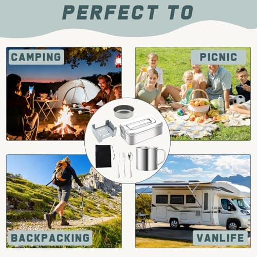 Camping Mess Tin, 8 Pcs Camping Mess Tins for Camping — view 5