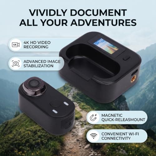 Sxhlseller Magnetic 4K Action Camera Clip On Wearable Camcorder — view 6