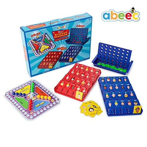 abeec 3 in 1 Travel Games - Board Games For Kids - Pop And Hop, Four To Score And What’s Their Name – Pocket Games - Holiday Essentials — view 3
