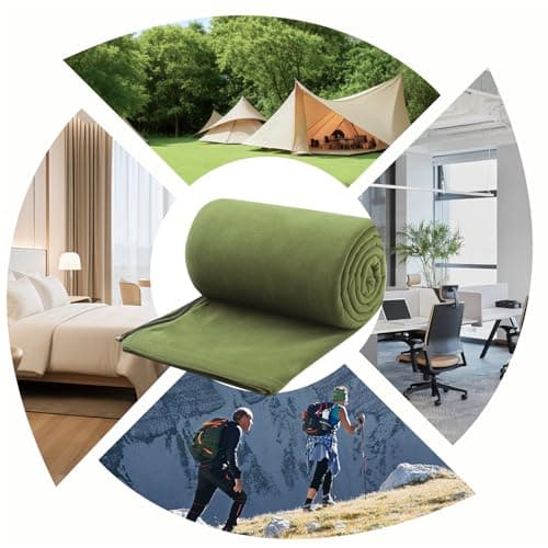 : GaoBangM Fleece Sleeping Bag Liner, Lightweight Envelope Camping Sheet — view 5