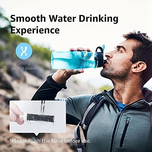 ROBMNE Replacement Activated Carbon Water Bottles Filters for BB06, Hard Edge, Sport Bottles Filters, 10 Count — view 6