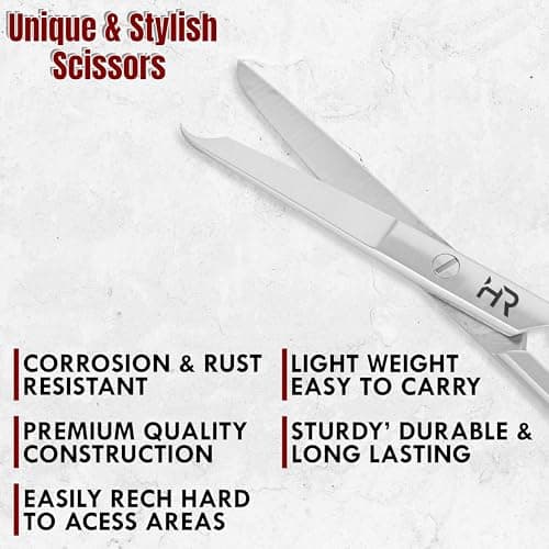 Premium Quality Suture Stitch Scissors with Crescent Delicate Hook- Perfect for Suture Removal, First Aid, EMS Training Professionl Students and More- Stainless Steel (11cm, Straight) — view 2