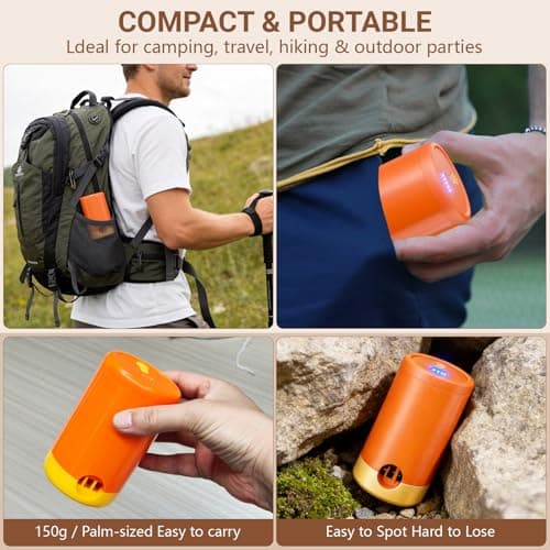 HAFOEEP Mini Electric Air Pump for Inflatables, USB Rechargeable, Fast Inflating & Deflating, 5 Nozzles for Air Bed Mattress Paddling Pool Toys Swimming Ring Vacuum Bags, Portable Air Pump Camping — view 6