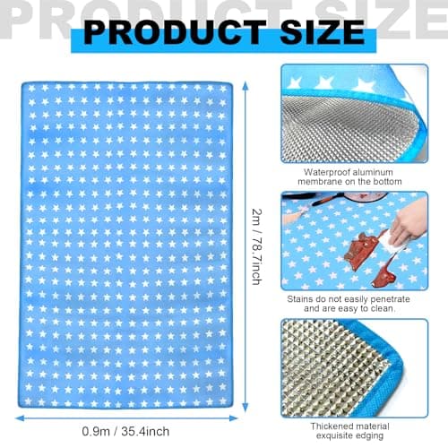 Single Camping Mat 90x200cm, Insulated Sleeping Pad & Waterproof Picnic Blanket |Lightweight Folding Festival Groundsheet & Damp-Proof Tent Carpet for Solo Hiking, Dormitory — view 2