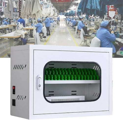 JKJZSALJ 20 Slots Charging Mobile Phone Cabinet,With Multi-Port Charger And Tempered Glass Cabinet Door,5V 2A Efficient Charging,Suitable For Warehouses, Factories,Etc.