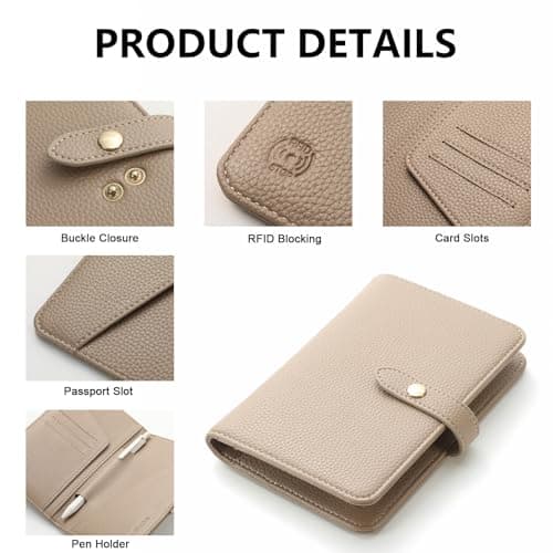 SEPWIK Passport Holder Cover PU Leather Travel Wallet Case RFID Blocking Travel Document Organizer for Women and Men Scandihome Series — view 3