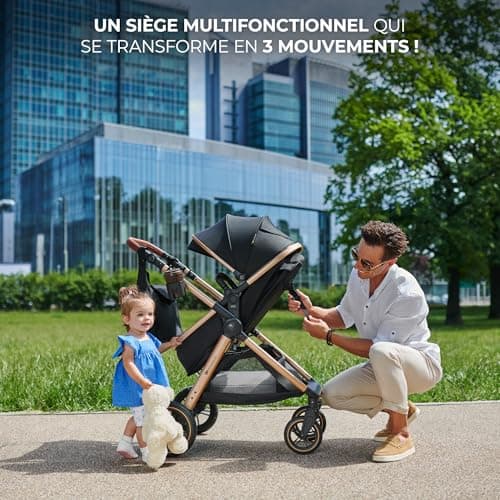 Kinderkraft ESME 3-in-1 Travel System with Mink PRO I-Size Car Seat, Grey — view 4