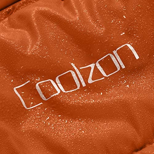 Coolzon Outdoor Sleeping Bag for Camping, for 3-4 Seasons, Adult Blanket, Small Packed Size, Ultralight Carry Bag, Soft, Thick and Warm, for Outdoor Camping, Travel, Hiking, Orange — view 5