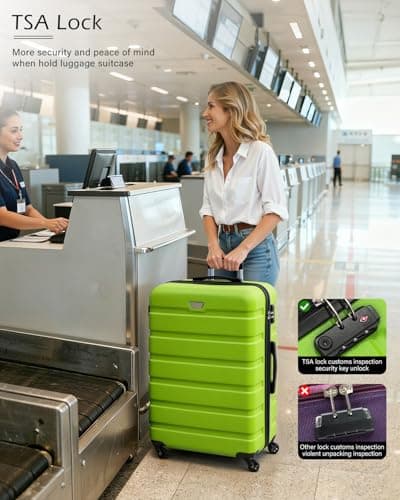 COOLIFE 20 Inch Carry On Suitcase for EasyJet, ABS+PC, Hardshell, Durable — view 6