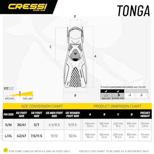 Cressi Tino Adventure Set Black/Ice Cyan [L/XL] - Snorkel Set Tonga Fins, Tino Mask and Scilla Snorkel for Snorkelling and Diving, Black/Ice Cyan, L/XL, Adults — view 5