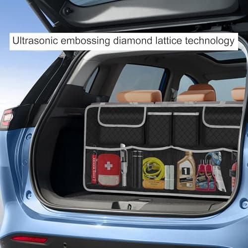 NEWFOM Car Trunk Organizer and Storage, Large Capacity Backseat Hanging Storage Accessories, Backseat Car Organizer for SUV/MPV/Truck (Gray) — view 6
