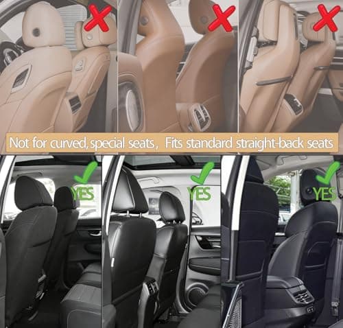 2 Pack Seat Back Protector for Kids, Car Kick Mats Back Seat with Organizer — view 6