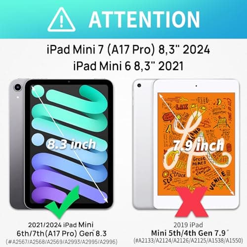 Gerutek for iPad Mini 7 (A17 Pro)/Min 6 8.3 inch Case with Screen Protector — view 2