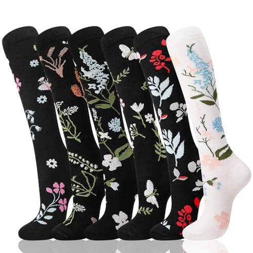 Zuimei 6 Pairs Compression Socks for Women Men