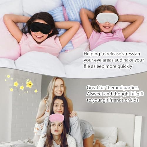 Qianyu 3 Pcs Plush Sleeping Eye Masks, Soft Fuffy Sleeping Eye Cover — view 3
