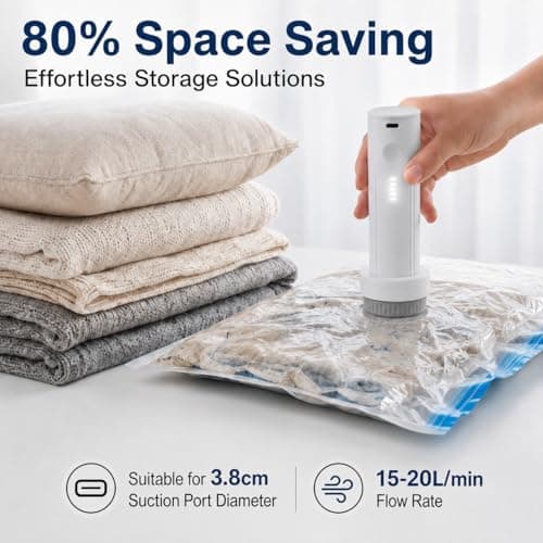 Portable Electric Vacuum Pump for Travel Storage Bags USB Rechargeable — view 2