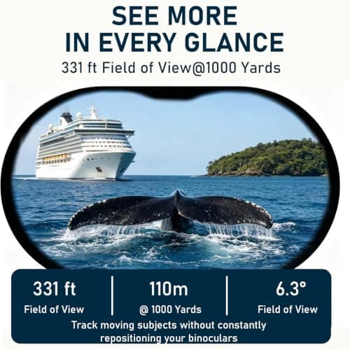 TRV 10x42 Binoculars for Adults, High Powered HD Binoculars for Bird Watching, Outdoor Waterproof Fogproof Binoculars for Hiking, Travel & Wildlife Viewing, with Phone Adapter — view 4