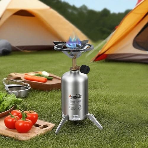 Taylor & Brown Portable Camping Stove, Lightweight 1-Burner Gas Stove, High Power 1350 Watts, for Camping, Festivals, Hiking, Runs off Butane Propane Mix Gas Cartridges — view 6