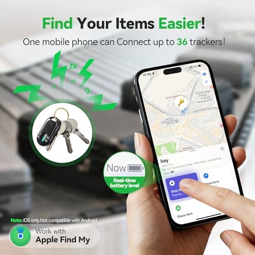 TECKNET Air Tag Tracker 4 Pack, Rechargeable Item Finder for Apple Find My — view 2