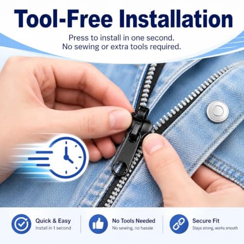 12 Pack Universal Detachable Zipper Repair Kit Seamless Smooth Quick Replacement for Jackets, Coats, Suitcases, Bags, Skirts, Dresses and Accessories — view 4