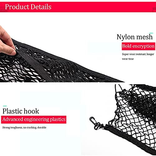 Cargo Net,Organizer Net Heavy Duty,70 x 120 cm Nylon Mesh,Elastic String — view 3