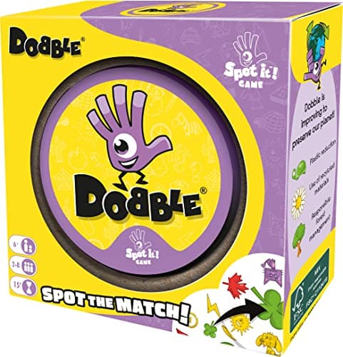 Asmodee | Dobble | Fun Family Card Game | Fast-Paced Observation Game | 15 Min Playtime | 2-8 Players | Ages 6 and up | Tin Box & 55 Cards — view 2