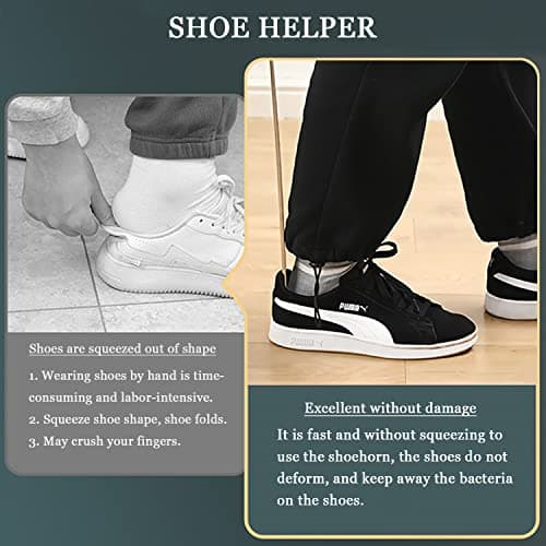 ACEBON Metal Shoe Horn Long Handle, Portable 16" Long ShoeHorn, Easy to Take for Travel Use, Stainless Steel Shoe Helper Stick for Women, Men, Kids, Seniors, Elderly, Disabled — view 4