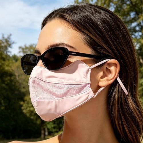 Wscwl Ice Silk Face Coverings - UPF 50 Sun Protection Breathable | Face Cover for Sun Protection - for Outdoor Running Cycling Hiking Beach Pool Travel Backpacking Mountaineering Commute Work Casual — view 6