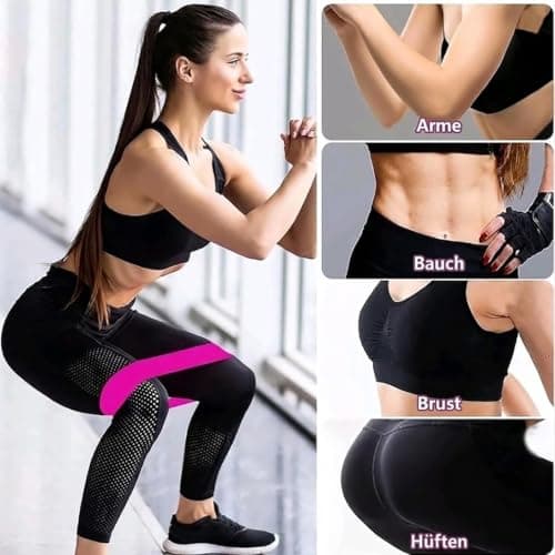 Resistance Bands Set 5 Levels 5-40lb Exercise Bands for Home Workout — view 6