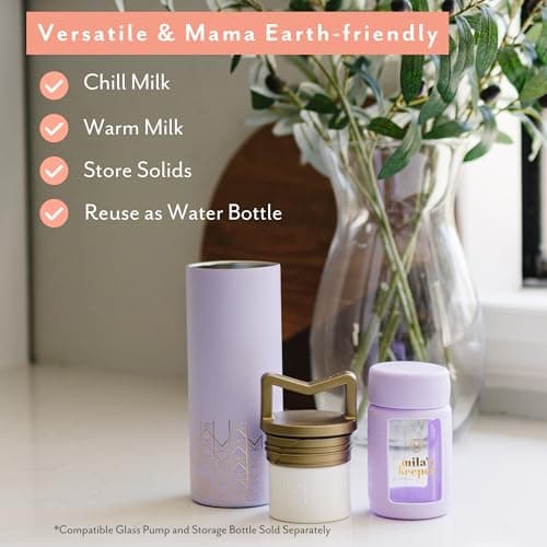 Mila's Keeper Portable Insulated Breast Milk Cooler | 20 Hr Storage | Cooler & Ice Pack for Travel | Works with All Leading Pumps | Lavender Fields — view 5