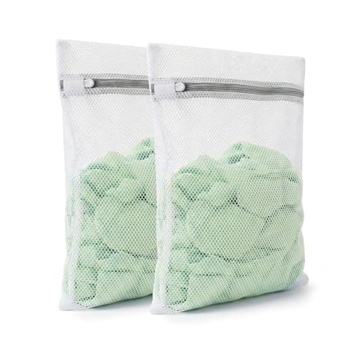 Gifray 2 Pack Mesh Laundry Bags for Washing Machine, 2 Small (40x30cm) Wash Bags for Delicates, Pants, Underwear, T-Shirt, Kid Clothes, Socks, Bras