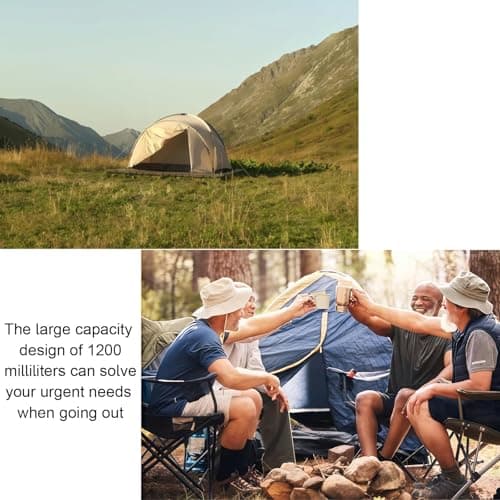 iuiiaii 2Pcs Pee Bottle for Men, Urine Bottles Male Spill Proof, 1200ml Wee Bottle for Men with Lid, Mens Urine Bottles Spill Proof in Bed, Suitable Home Hospitals and Camping Travel — view 5