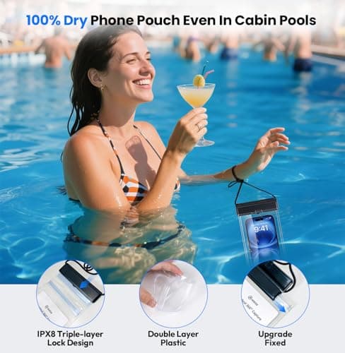 8-Pack P&O Cruise Luggage Tag Holder with 2 Phone Pouches — view 5
