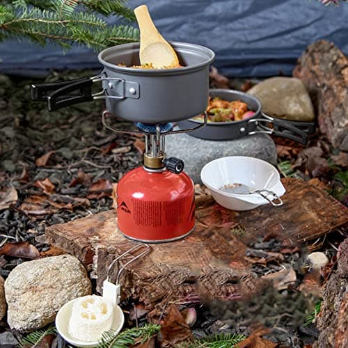 Queta Camping Cooking Set Outdoor Camping Pans Pots and Stove Cooking Gear for Outdoor Hiking BBQ Picnic Campfire Backpacking Travel (Style A) — view 4