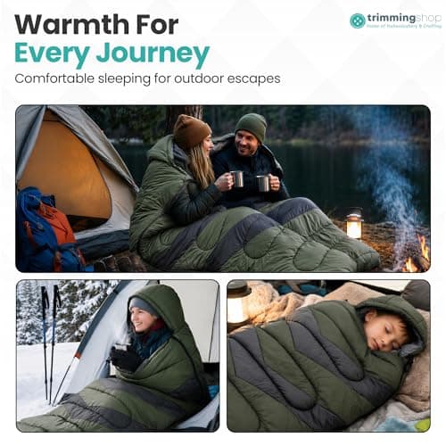 Trimming Shop 4 Season Waterproof Backpacking Sleeping Bag 6ft - Green — view 3
