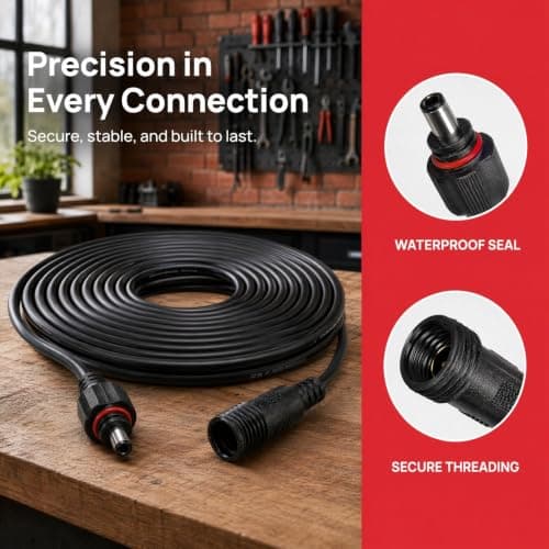 Veemoon 5 Meters Solar Extension Cable for Dc Power Supply Equipment Universal Copper Silicone Wire Suitable for Solar Cells Professional — view 3