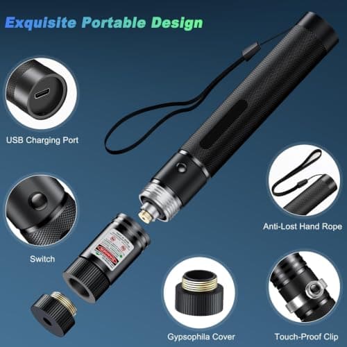 Rechargeable LED Torch, Portable Flashlight for Camping, Hiking and Home — view 6