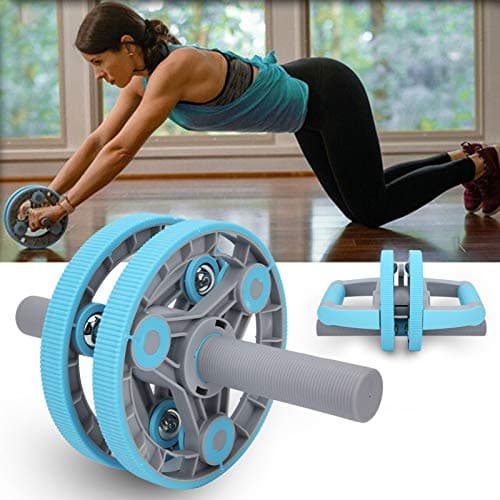 Multifunctional Abdominal Wheel Set, Wireless Fitness Roller for Core Training, Compact Ab Roller with Detachable Handles and Latex Rope for Home Gym Travel Use (Blue) — view 6