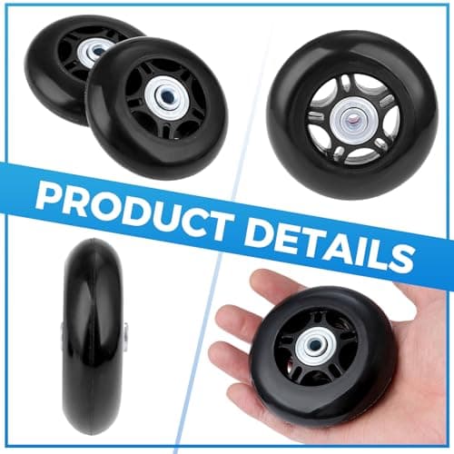 Mtsooning 2Pcs Suitcase Wheels Replacement,80x24mm Luggage Wheels — view 4