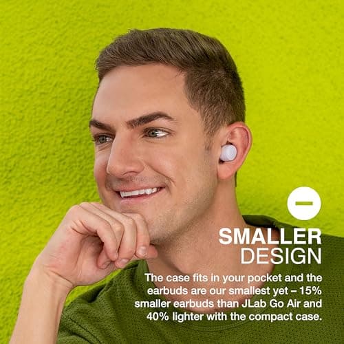 JLab Go Air Pop+ True Wireless Earbuds with Mic - Bluetooth, Lilac — view 2